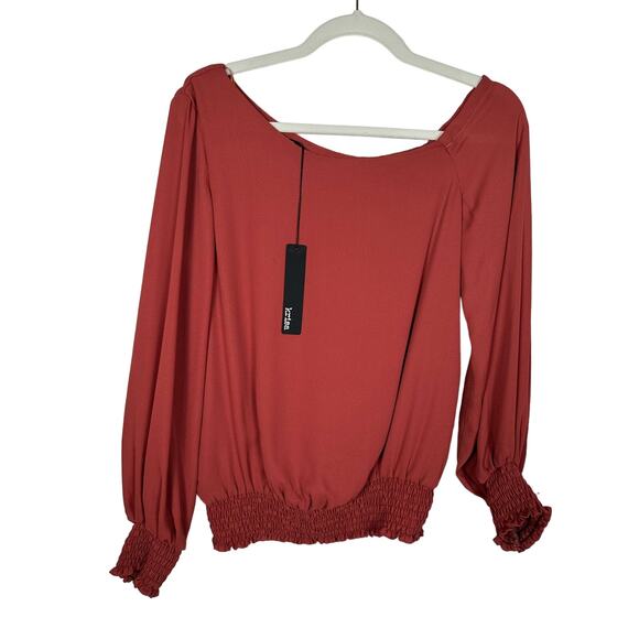 NWT Revolve Krisa Fall Regency Old Money One Shoulder Equestrian Blouse XS - Picture 1 of 9